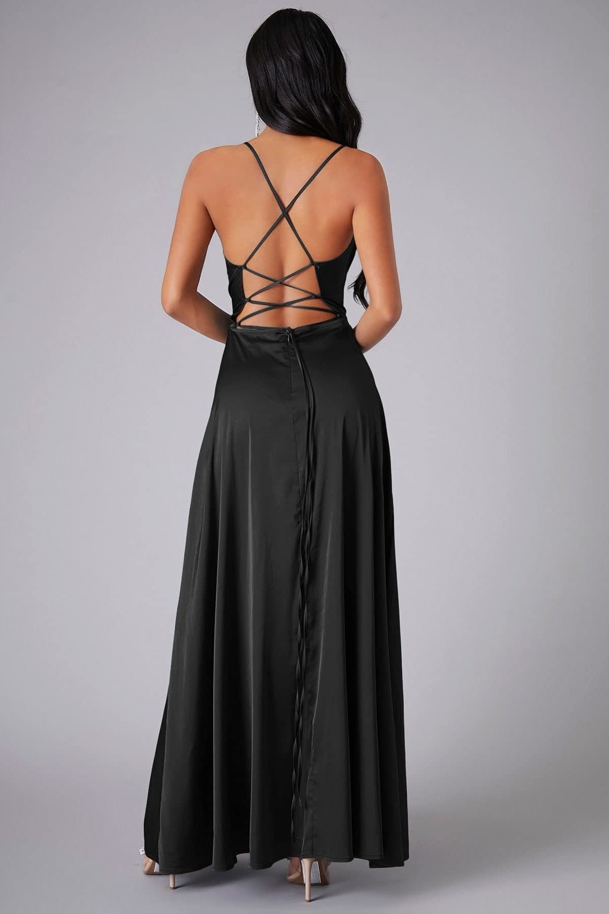 Elegant Spaghetti Strap Ruched Formal Dress Secondary image