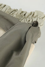 West Coast Style Pleated Ribbon Cargo Pants