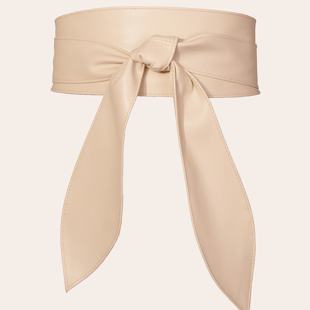 Wide Bow Tie Ribbon Waist Belt