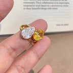 Colorfast Two Tone Diamond Index Ring