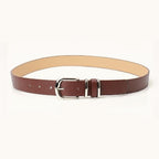 Minimal Textured Double Ring Buckle Waist Belt