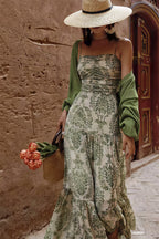 Chiffon Spaghetti Strap Maxi Boho Dress