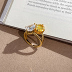 Colorfast Two Tone Diamond Index Ring