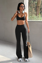 U Neck Tank Yoga Flared Pants Set