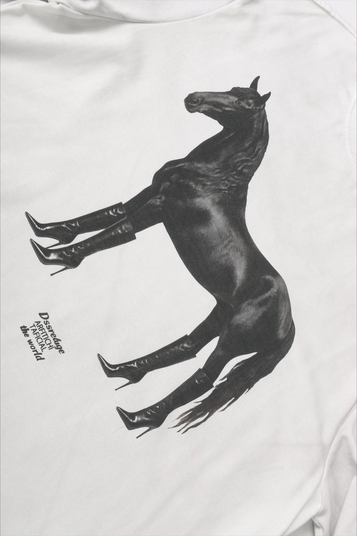 Horse Graphic Camo Layered Long Sleeve T-Shirt