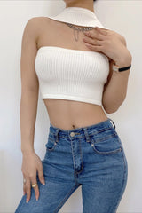 Convertible Halter Knit Top