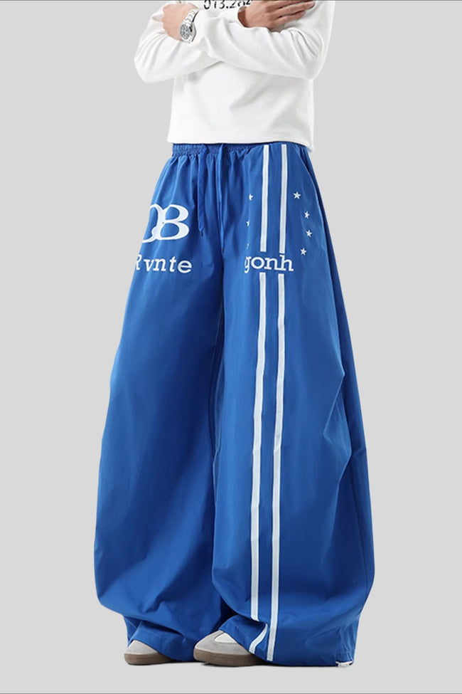 Number Graphic Extra Wide Leg Pants Main image