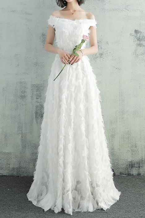 Chiffon A Line Formal Dress XS / White Main image