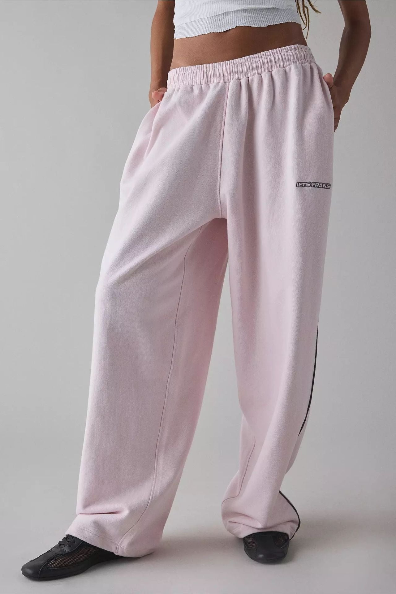 Long Embroidered Relaxed Knit Pants Secondary image