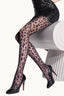 Sheer Black Leopard Print Tights