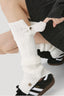 Button Knit Foldover Leg Warmers