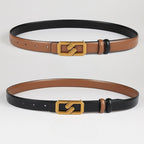 Color Block Reversible Double Sided Belt