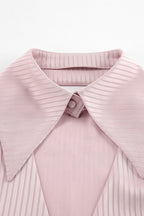 Loose Fit Long Sleeve Casual Detachable Collar Blouse