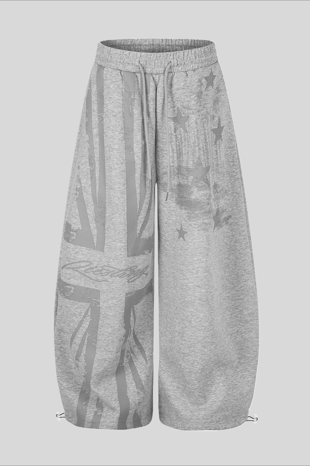 Star Graphic Drawstring Wide Leg Sweatpants