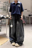 Vintage Baggy Ripped Denim Jeans Black / S
