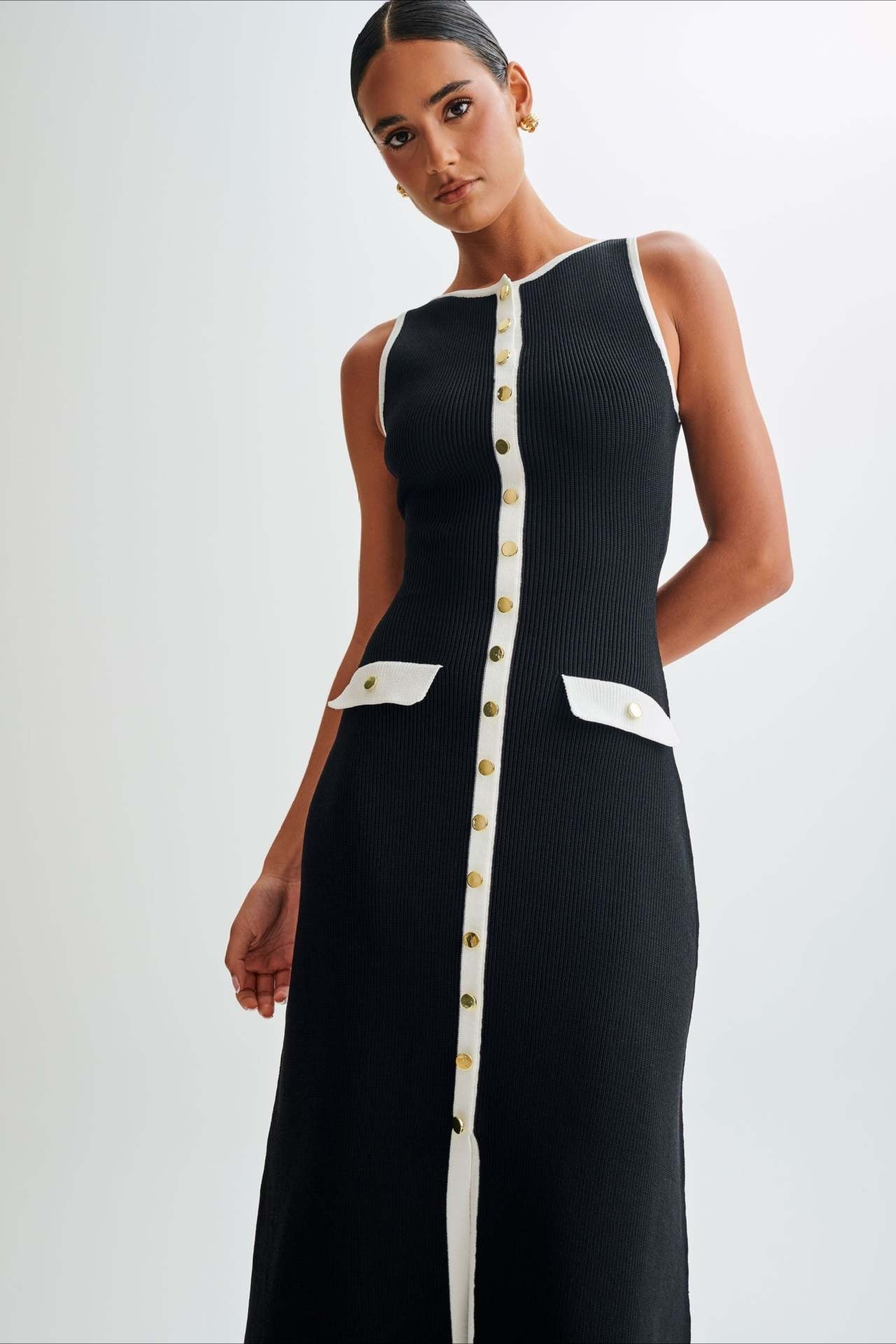Knit Sleeveless Bodycon Sweater Dress Main image