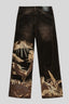 Eagle Angel Embroidered Wide Leg Jeans