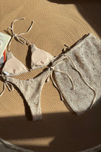 Mesh Strappy Beach Three Piece Swim Set