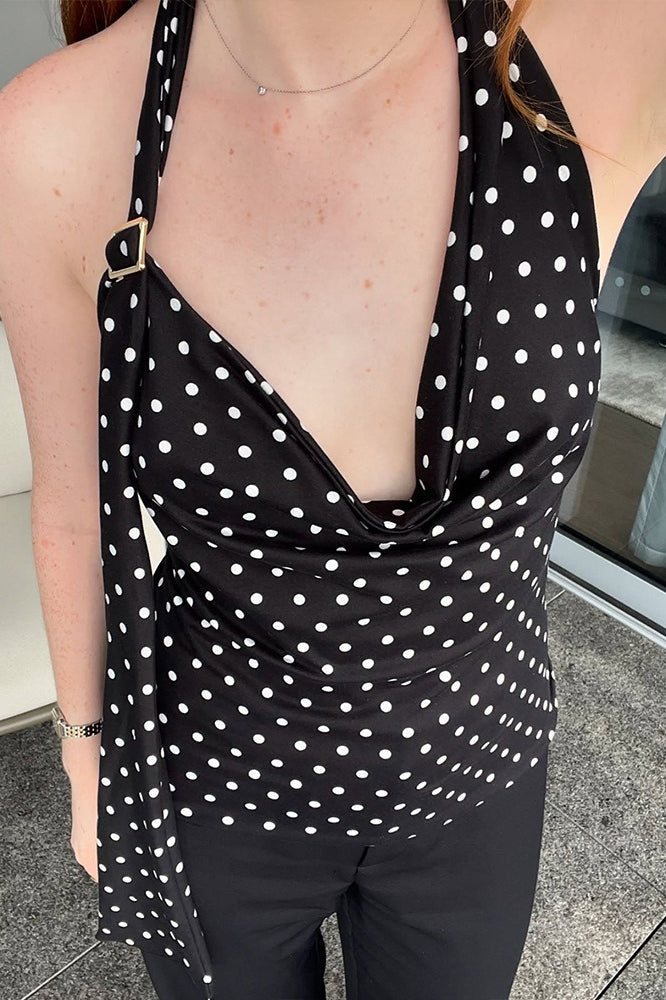 Polka Dot V Neck Cami Blouse Secondary image