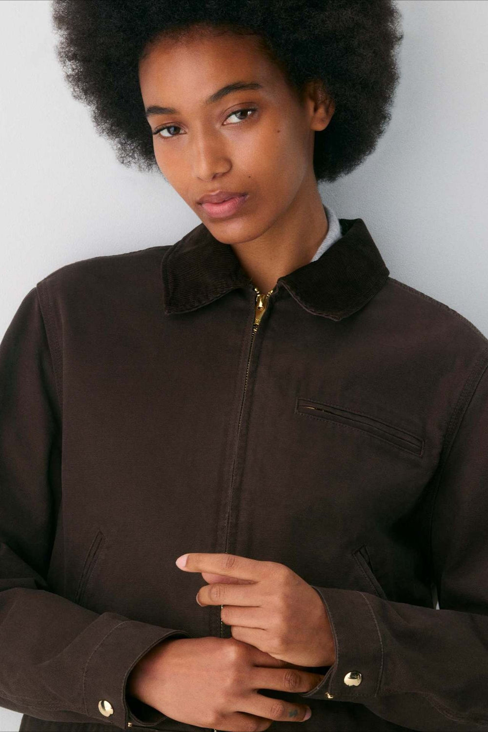 Cropped Utility Workwear Jacket