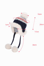 Faux Fur Fair Isle Knit Ear Flap Hat
