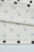 Raglan Corset Polka Dot Bow Side Skirt Set