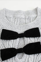 Solid Color Long Sleeve Knit Sweater Dress