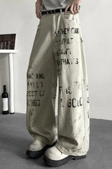 High Waist Elastic Loose Straight Leg Plus Size Jeans