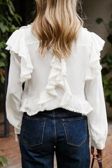 Elegant Vacation Unique Design Casual Blouse