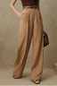 High Waist Fluid Long Straight Pants