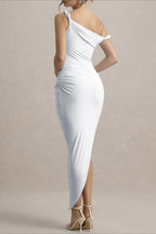 Asymmetrical Bodycon Maxi Party Dress