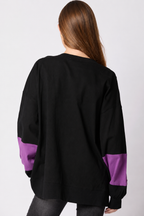 Candy Graphic Sequin Color Block Sweatshirt