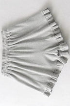 Elastic Waist Ribbed Cotton Lounge Shorts