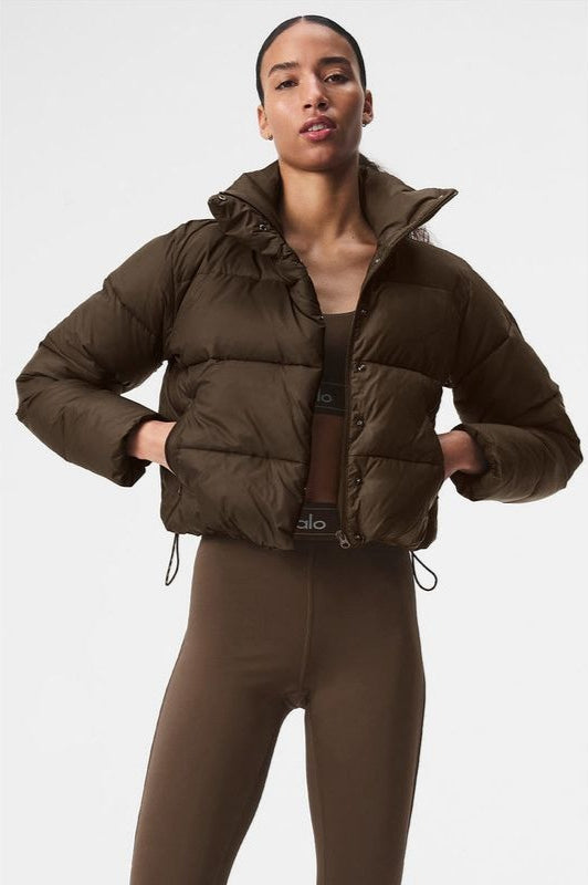 Cropped Fitted Quilted Puffer Jacket Main image