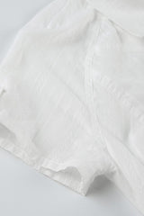 Slim Fit Short Sleeve Textured Blouse