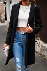 Wool Blend Solid Longline Coat coats