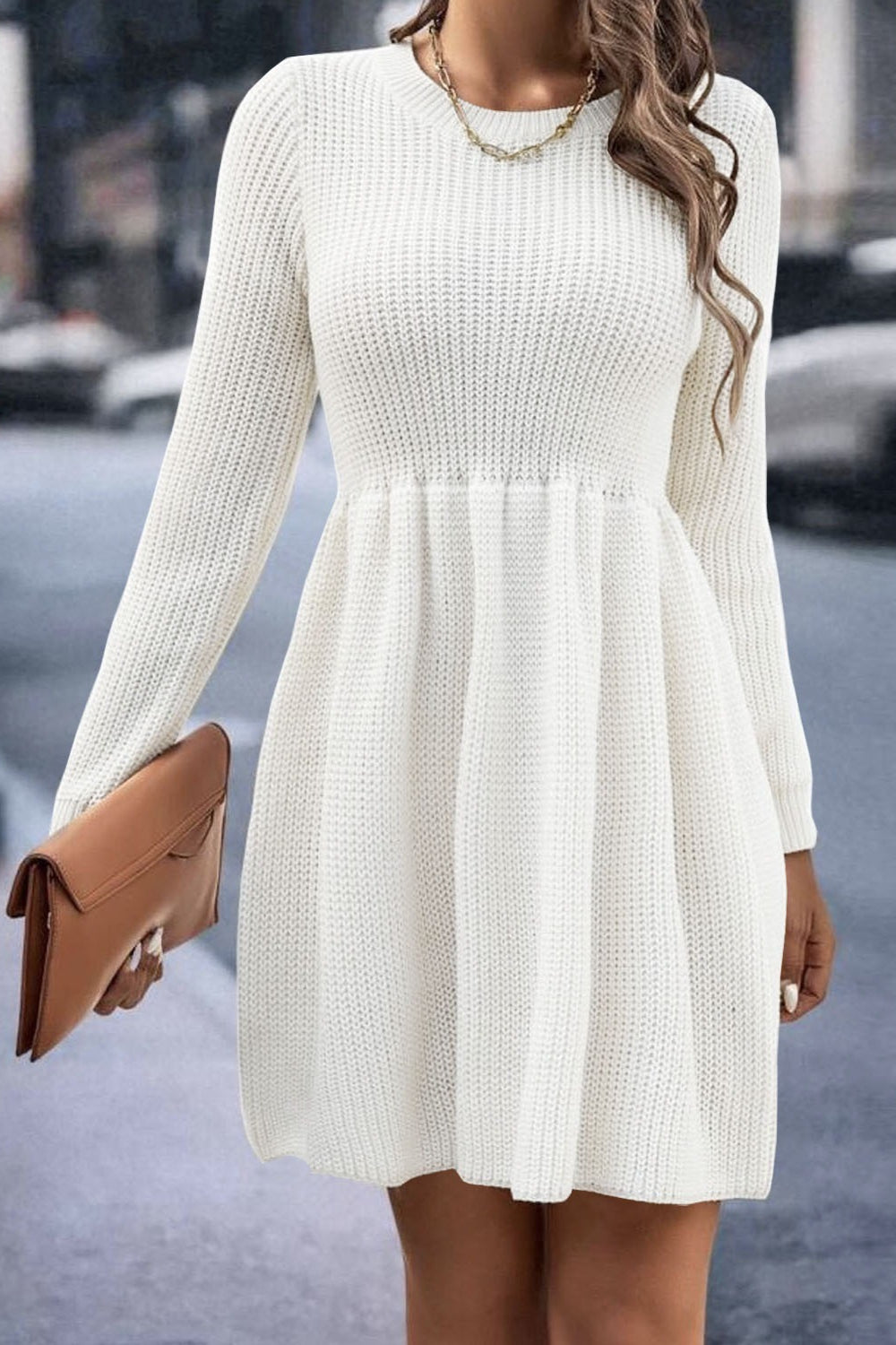 Loose Fit Knit Sweater Dress Main image