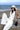 White Two Piece Halter Open Back Fitted Vest Pants Set Secondary image