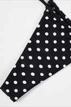Bandeau Polka Dot Skirt Three Piece Swim Set
