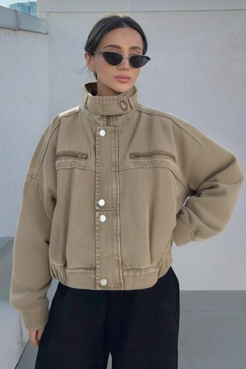 Denim Workwear Cropped Jacket Secondary image