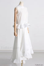 Elaine Pink Sleeveless Charming Ruffle Mermaid Set