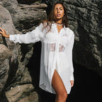 Elegant Backless Club Dress Cover Up WHITE / One Size