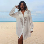 Elegant Backless Club Dress Cover Up WHITE / One Size