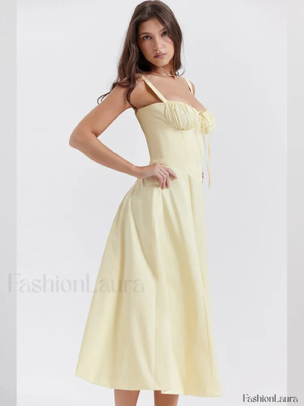 Elegant Floral Side Split Floral Dress
