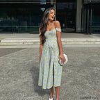 Elegant Summer Corset Floral Dress