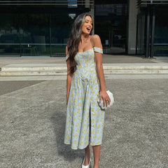 Elegant Summer Corset Floral Dress