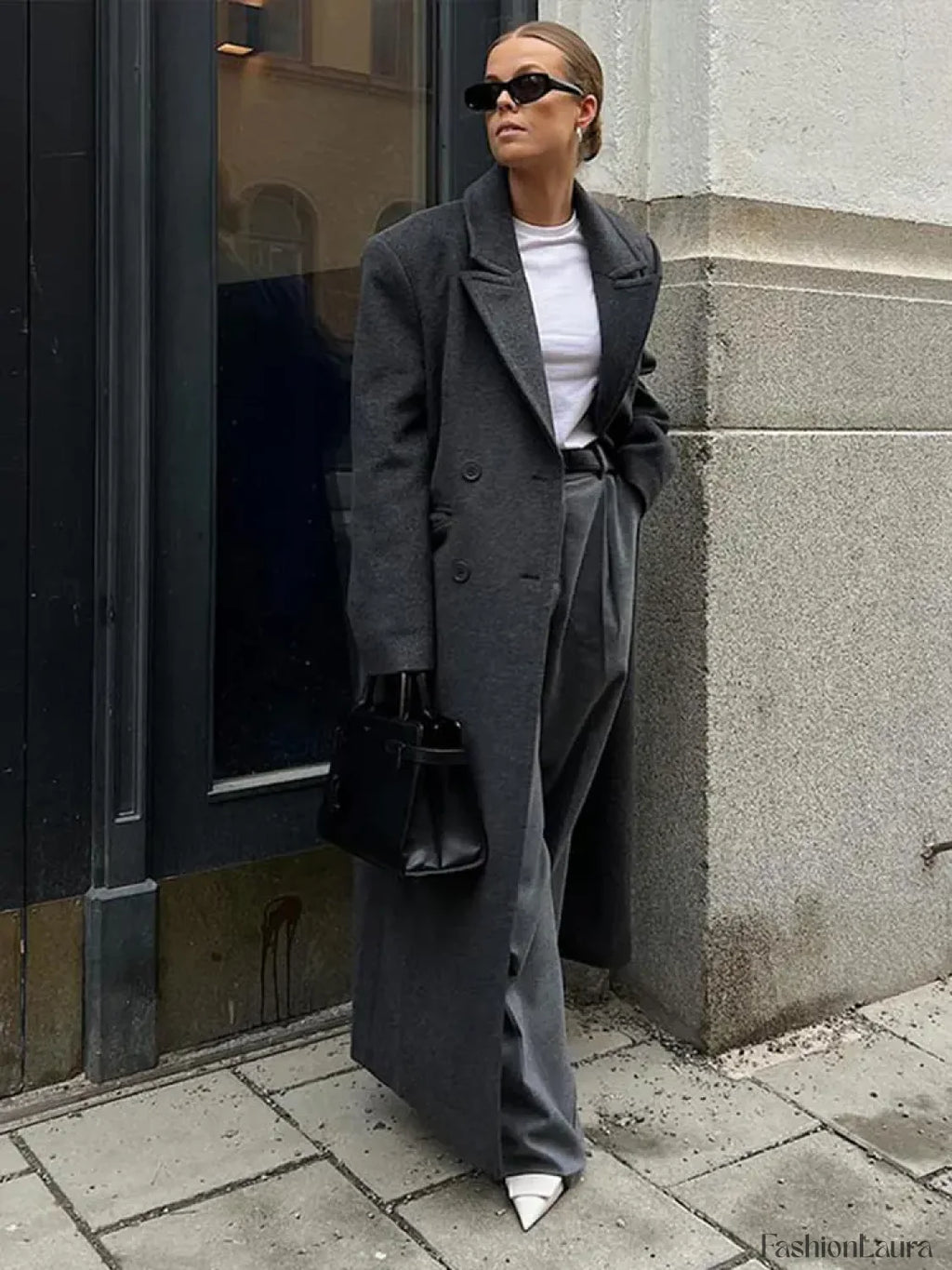 Elegant Women’s Woolen Overcoat Double Breasted Overcoats