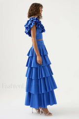 Eleni Tiered Stylish Maxi Skirt Set