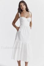 Elia White Broderie Charming Anglaise Midi Dress