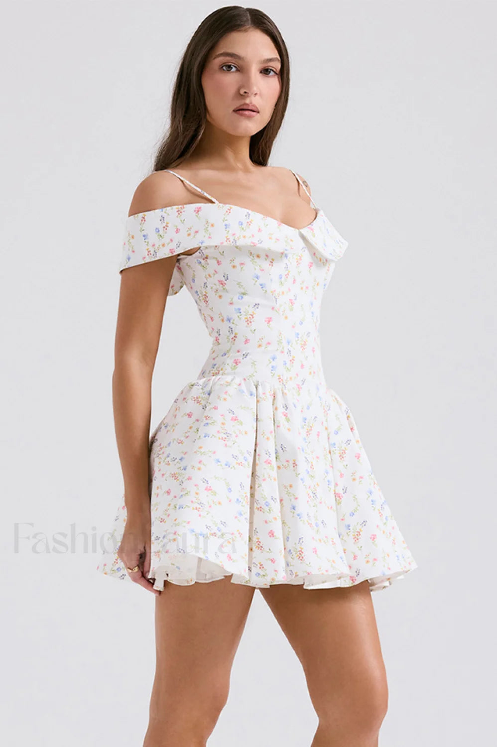 Elida Black Stylish Mini Dress